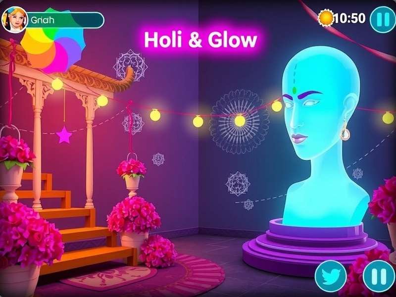 Holi Glow Gala Gameplay